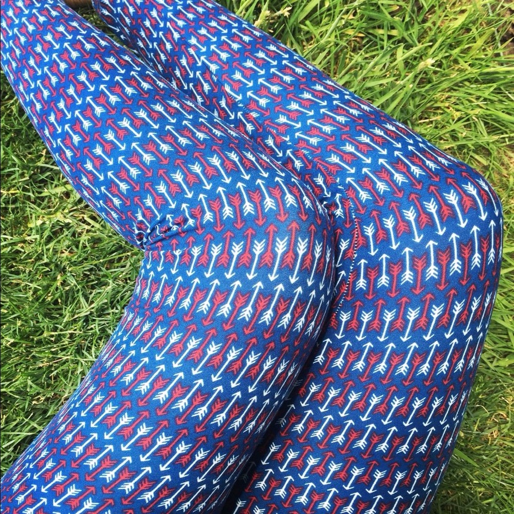 Red, White, & Blue OS LuLaRoe Arrow Leggings